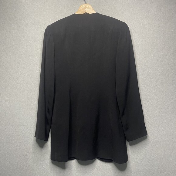 Sunny Choi Vintage Black Blazer Jacket Size 4 With Gold Rhinestone Clasp - Picture 6 of 8